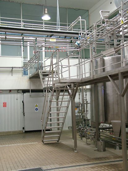 Πατάρι inox μεγάλο με σκάλα