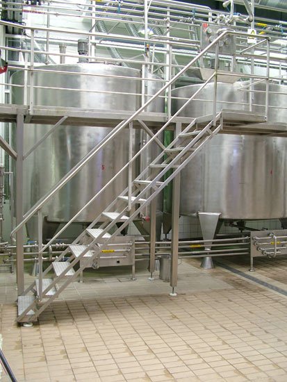 Πατάρι inox μεγάλο με σκάλα