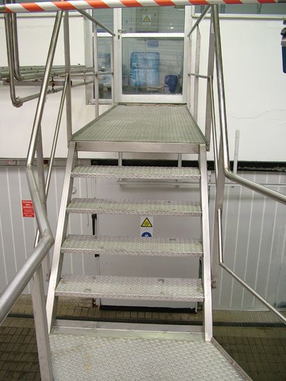 Πατάρι inox μεγάλο με σκάλα